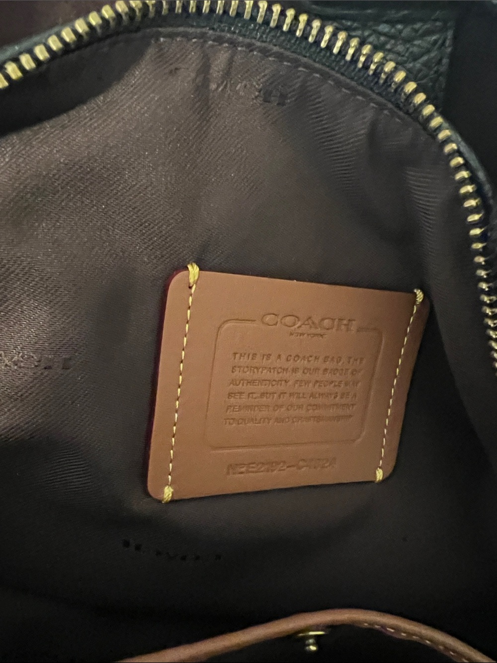 Coach Black Pebbled Leather Shoulder Bag with Gold-Tone Hardware - Picture 8 of 9